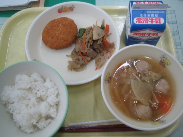 本日の給食の写真