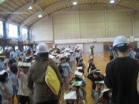 地震避難訓練