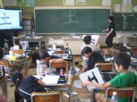 3年毛筆の授業