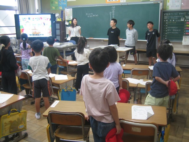 応援練習赤