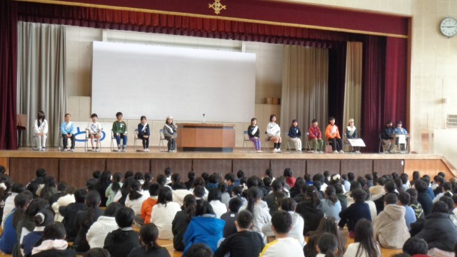 昨日の児童会役員選挙立会演説会