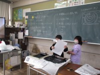 3年図画工作　版画刷り