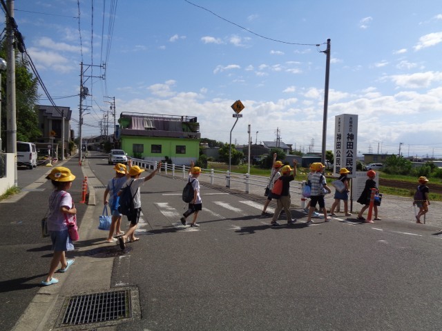 ３年水泳授業へ１