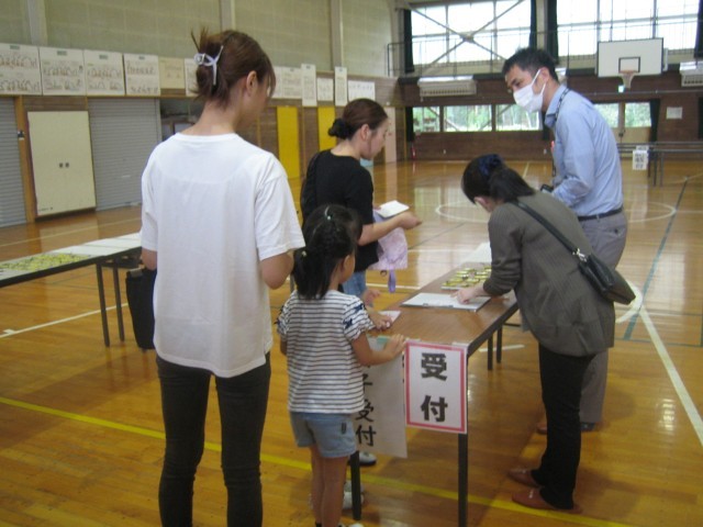 受付する写真