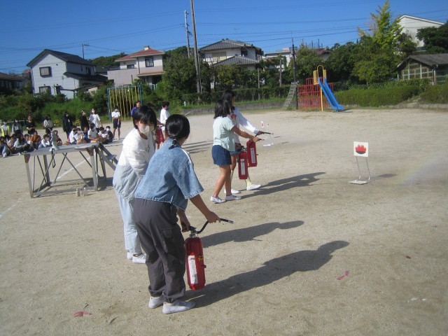 消火器訓練の写真
