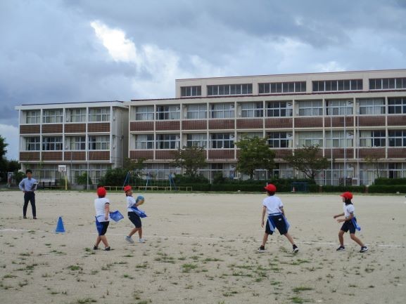 2024年9月10日　3年1組　体育　タグラグビー　研究授業　チーム練習