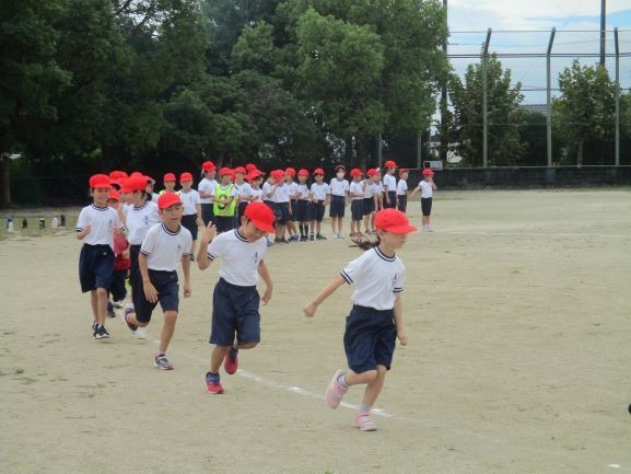 2024年10月8日　1，2年生　運動会練習１