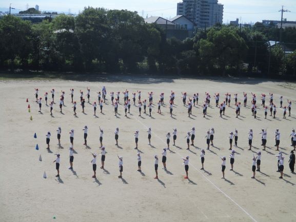 2024年10月10日　運動会練習　5，6年生　演舞２
